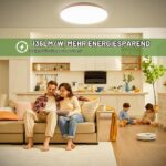 LEZOE LED Deckenleuchte 15W 2050lm mit 5.8G Radar-Bewegungsmelder – IP54 Sensorlampe für Badezimmer, Flur, Garage, Treppen Ø25cm – Bild 8