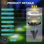 FIFlying Solar Bodenleuchten 10er Set mit 8 LED – Kaltweiss Gartenbeleuchtung für Aussen – Bild 5