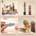 Smartwo Montessori Fädelspiel aus Holz – Motorikspielzeug für Kinder ab 3 Jahren – Bild 7