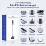 Olvy Turbo A10 Akku Staubsauger Kabellos – 35 KPa Saugkraft mit Wischfunktion – Bild 11