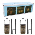 2er Set Solarlaterne Freekite – Wetterfeste Metall-Gartenleuchte mit automatischer Dämmerungserkennung – Bild 7