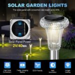Bigzom 6er-Set Solarlampen Warmweiss – Diamantförmig, Winterfest für Garten & Terrasse – Bild 2