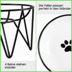 Wellbro Erhöhter Keramik-Katzennapf 2er-Pack – Gegen Erbrechen & Schnurrhaarverschleiss – Bild 7