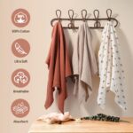 Peepeemax Pucktuch 100x100 cm – Bio-Baumwolle Musselin für Neugeborene & Kleinkinder – Bild 4