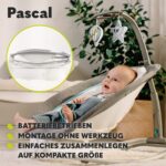 Lionelo Pascal Baby Wippe – 5 Melodien, Vibrationen & 4-fach verstellbar für Neugeborene – Bild 7