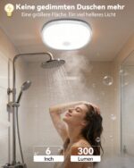 Gotopceed IP65 Wasserdichte Duschlampe mit 10.000mAh Akku – RGB Deckenleuchte ohne Bohren – Bild 3