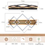 GBLY LED-Deckenleuchte 70cm Holz – Dimmbar mit Memory-Funktion für Wohnzimmer & Schlafzimmer – Bild 3