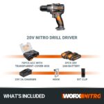 WORX NITRO 20V Akku-Bohrschrauber WX102.1 – Bürstenlos mit 60Nm & 2 Akkus – Bild 9