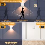 GuKKK LED-Wandleuchte mit Bewegungsmelder – 2er Set Akku Wandlampe 3000K – Bild 3
