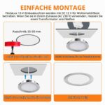 YindaLux 4er Set LED Einbaustrahler 12V DC – 3W Warmweiß Dimmbar für Wohnmobile & Boote – Bild 7