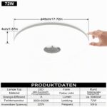 Froadp 72W LED Deckenleuchte mit Bluetooth Lautsprecher – dimmbar, RGB-Farbwechsel, App-steuerbar – Bild 3