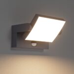 Klighten 24W LED-Aussenlampe mit Bewegungsmelder – IP65 Wandleuchte Anthrazit