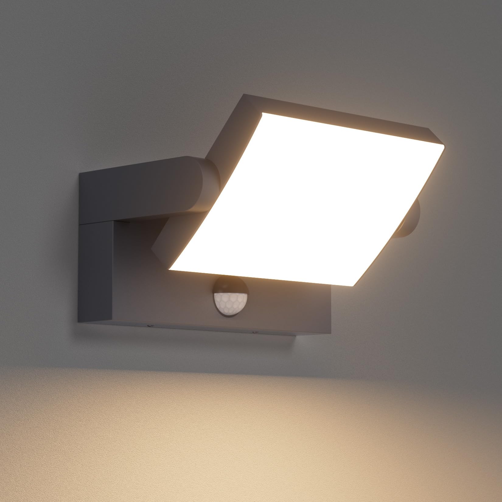 Klighten 24W LED-Aussenlampe mit Bewegungsmelder – IP65 Wandleuchte Anthrazit