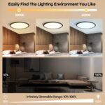 Aisutha LED Deckenleuchte 24W Ø30cm – Dimmbar 3000K-6500K mit Fernbedienung & IP54 – Bild 4