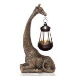 Yeomoo Giraffe 28 cm Gartendeko mit Solarlampe – Wetterfeste Solar-Figur für Balkon & Garten – Bild 8