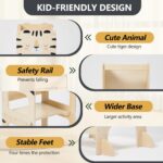 labebe Lernturm klappbar 3 in 1 – Montessori Learning Tower mit Kreidetafel ab 1 Jahr – Bild 7