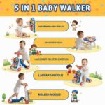 HYES 5-in-1 Lauflernwagen mit Musik & abnehmbarem Spielboard – Lauflernhilfe für Babys – Bild 2