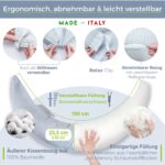 Dilamababy XXL Schwangerschafts- & Stillkissen mit Memory Foam – verstellbar & Made in Italy – Bild 5