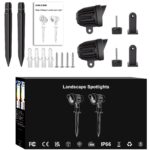 MEIKEE 7W LED Gartenstrahler 2er Set Warmweiss – 500 Lumen IP66 Gartenbeleuchtung mit Erdspiss – Bild 8