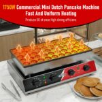CROSSON 50-Loch Mini Pfannkuchenmaker 43 mm – Kommerzielle Poffertjes-Backmaschine für Gastronomie – Bild 7