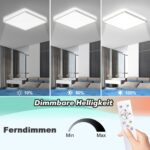 Wholede LED Deckenleuchte 29cm – Dimmbar mit Fernbedienung & 3 Farbtemperaturen – Bild 2