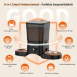 HONEYGUARDIAN 5G WiFi Futterautomat für Katzen – intelligente App-Steuerung mit 2 Näpfen – Bild 5