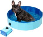 Sweetypet Hundepool 80 x 20 cm – Faltbarer Planschpool mit rutschfestem Boden