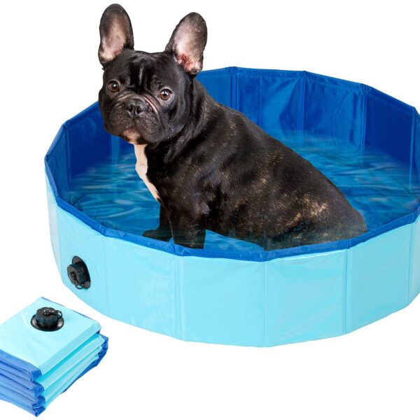 Sweetypet Hundepool 80 x 20 cm – Faltbarer Planschpool mit rutschfestem Boden