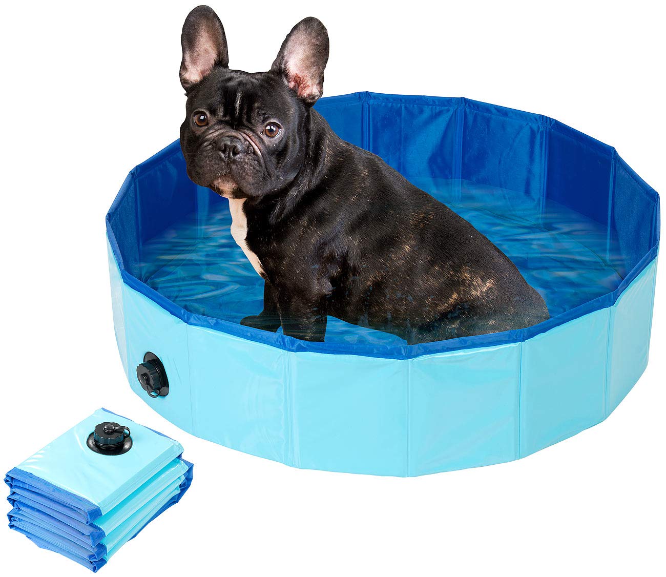 Sweetypet Hundepool 80 x 20 cm – Faltbarer Planschpool mit rutschfestem Boden