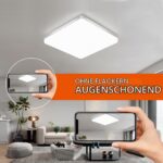 Riserva LED Deckenleuchte 48W quadratisch – 5400 Lumen Kaltweiß IP44 für Wohnräume – Bild 5