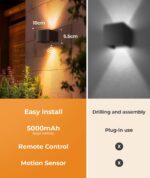 FULEN Akku-Wandleuchte mit Bewegungssensor & Fernbedienung – 600lm LED, 3 Farben, 2er Set – Bild 7