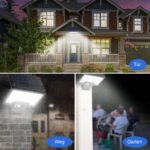 JESLED 108 LED Solarleuchte mit Bewegungsmelder – 800 LM Sicherheitslicht IP65 für Garten & Garage – Bild 6