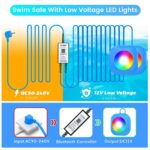 LyLmLe LED-Poolbeleuchtung 40W Doppel-Licht – APP-gesteuert mit Timer & 1600 Lumen – Bild 3