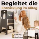 Bey&Co Lernturm Holz 3-fach höhenverstellbar – Montessori Küchenhelfer ab 12 Monaten – Bild 6
