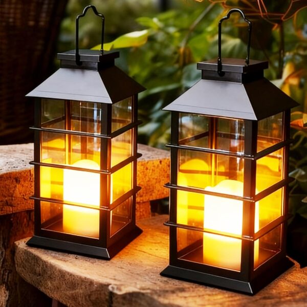 Joysing Solar Hängeleuchten 2er Set – Flackernde LED Laternen für Garten & Terrasse