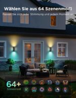 Govee UpDown Outdoor Wandleuchte 1400lm RGBICWW – smarte Aussenbeleuchtung 2er Set IP66 – Bild 6