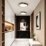 JZEKVN LED Deckenleuchte 30cm Schwarz mit Holz – 24W Deckenlampe 4000K für Wohnräume – Bild 7