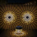 AOOTE 2er Set Solarleuchten mit Mandala-Design – IP65 Gartenleuchte warmgelb
