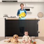 Nalezuns Treppenschutzgitter ausziehbar 0–180 cm – Sicherheitsgitter für Baby & Haustiere