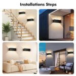 Cwycfw 36W LED Wandleuchte IP65 – 3000lm Warmweiss mit einstellbarem 0-120° Winkel – Bild 5