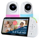 Babysense Full HD Split-Screen-Babyphone mit 2 Kameras – sichere WLAN-freie Überwachung