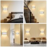 GeyouLux LED Wandleuchte IP65 8W 700LM – Warmweisse Aussenwandlampe 2700K fuer Innen & Aussen – Bild 5
