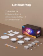 Govee Smart Einbaustrahler LED 4er Set – 900lm RGBWW Deckenleuchte mit Matter & Alexa – Bild 10