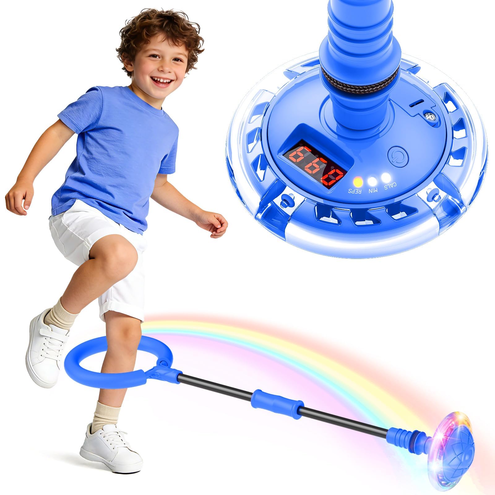 Jofuni Fussball Grösse 4 mit Zähler & Timer – Weiches Innenraum-Trainingsball für Kinder 6-12
