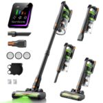 SunSare Akku Staubsauger 600W/50000Pa – Kabelloses Reinigungssystem mit 65 Min Laufzeit