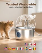 2.6L Katzenbrunnen Edelstahl – Automatischer Trinkbrunnen mit 4-Schicht Filtersystem & leiser Pumpe – Bild 9