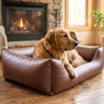 4L Textil Mario Orthopädisches Hundebett 120x90 cm – Kunstleder für grosse Hunde – Bild 2