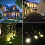 Nurkoo 12er Set Solar Bodenleuchten mit 12 LEDs – Warmweiss Gartenbeleuchtung für Aussen – Bild 7