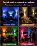 GOODEA Akku Wandleuchte mit Bewegungsmelder – 12 RGB Farben, 90 Tage Laufzeit, 4er Set – Bild 5