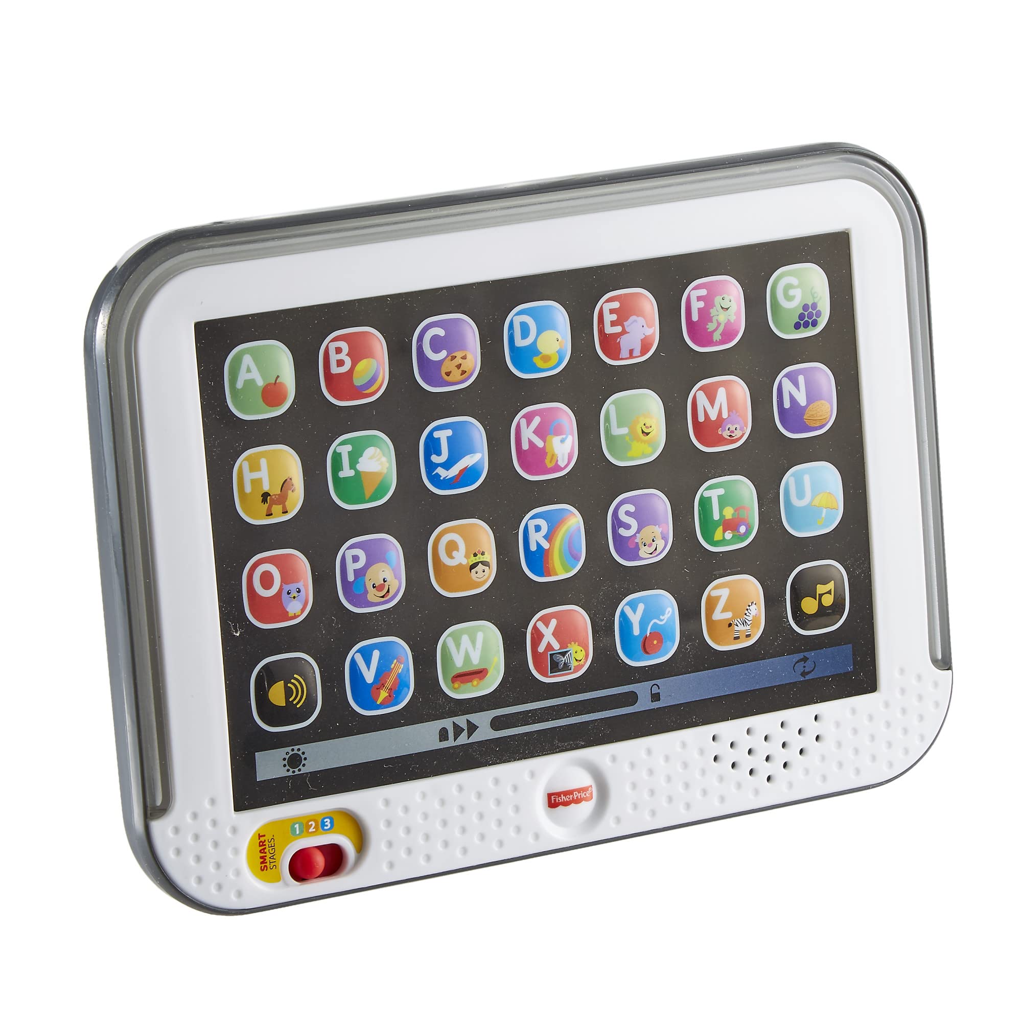 Fisher-Price Lernspaß-Tablet – Interaktives Lernspielzeug mit Smart-Stages für Babys ab 1 Jahr